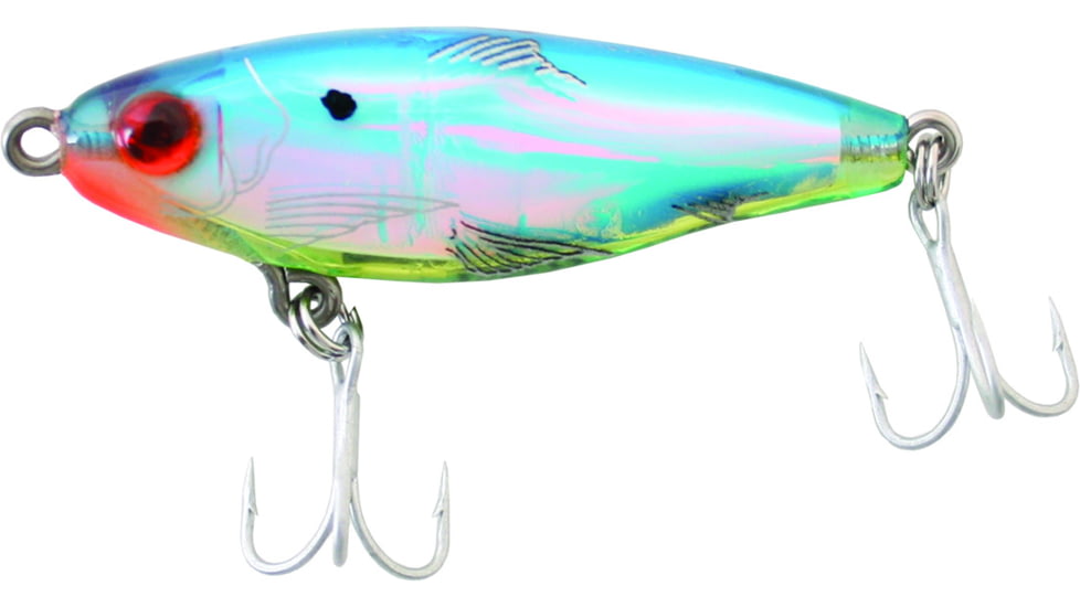Mirrolure MirrOdine Mini Suspending Twitchbait, 2 1/4", 3/16 oz, 3-D Eyes, Chartreuse Back &amp; Belly/Silver, 14MR-CH
