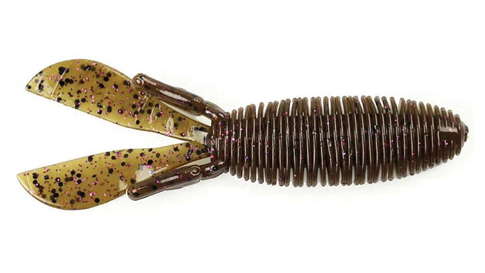 Missile Baits Baby D Bomb Soft Bait, 7, 3.65in, Green Pumpkin Purple, MBBD365-GPP