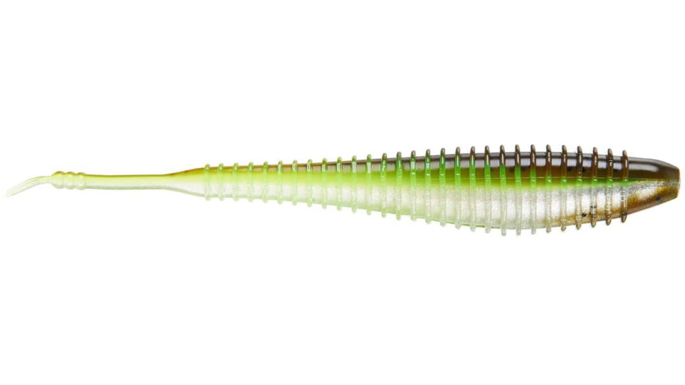 Missile Baits Spunk Shad 3.5, Green Pumpkin Delight, 3.5, MBSS35-GPD