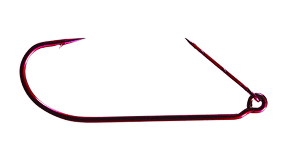 Mister Twister Keeper Hook, Weedless, Worm, Red, Size 1/0, 7 per Pouch, RKH7-1/0