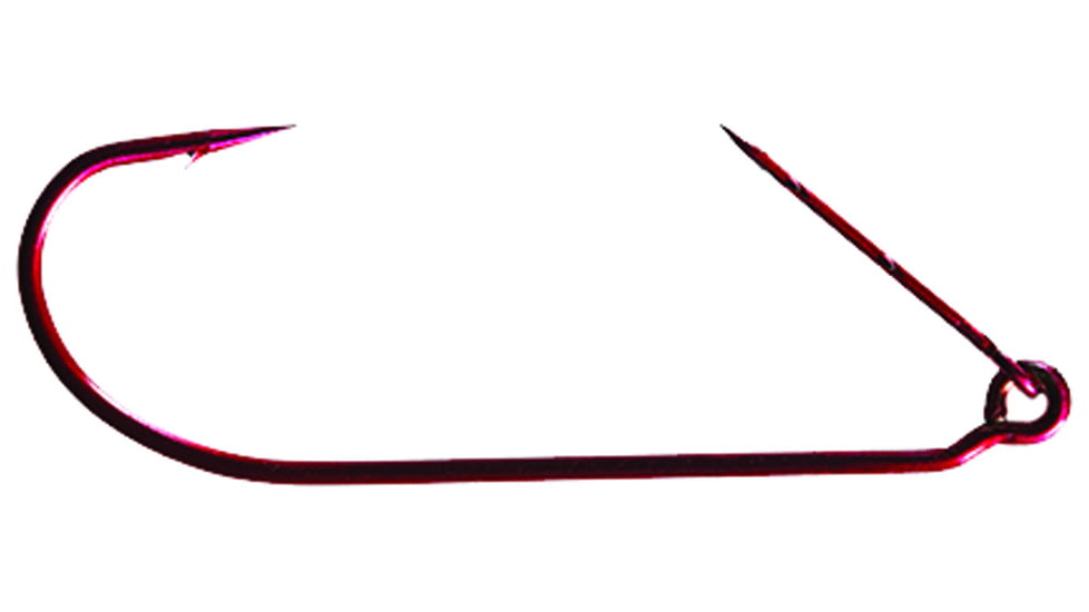 Mister Twister Keeper Hook, Weedless, Worm, Red, Size 2/0, 7 per Pouch, RKH7-2/0