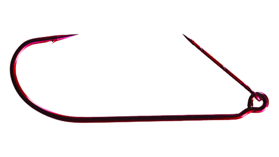 Mister Twister Keeper Hook, Weedless, Worm, Red, Size 4/0, 7 per Pouch, RKH7-4/0