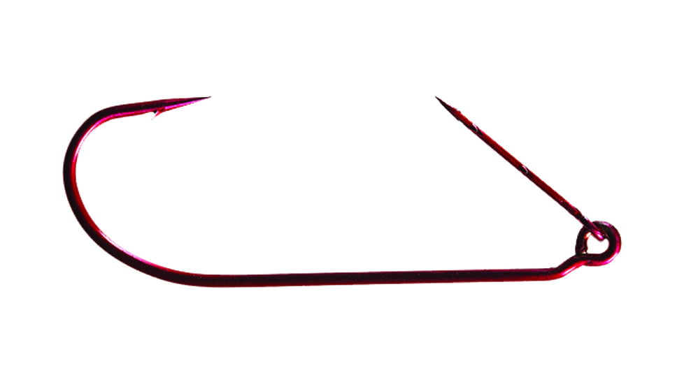 Mister Twister Keeper Hook, Weedless, Worm, Red, Size 5/0, 7 per Pouch, RKH7-5/0