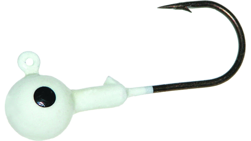 Mister Twister Round Jighead, 1/16 oz, Sz 4 Hook, White 4/Pack, RJH16-4-1