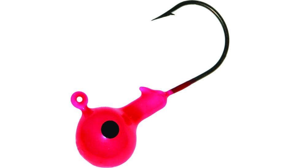Mister Twister Round Jighead, 2/0 Hook, Pink, 1/4oz, 4/per Pack, RJH14-4-6