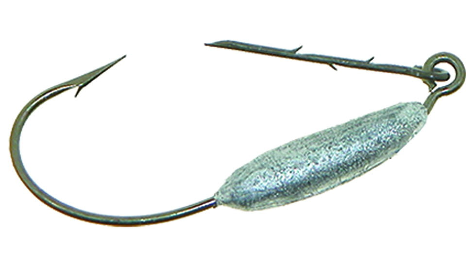 Mister Twister Weighted Keeper Hook, Weedless, Worm, Bronze, Size 2/0, 4 per Pouch, WKH18-20