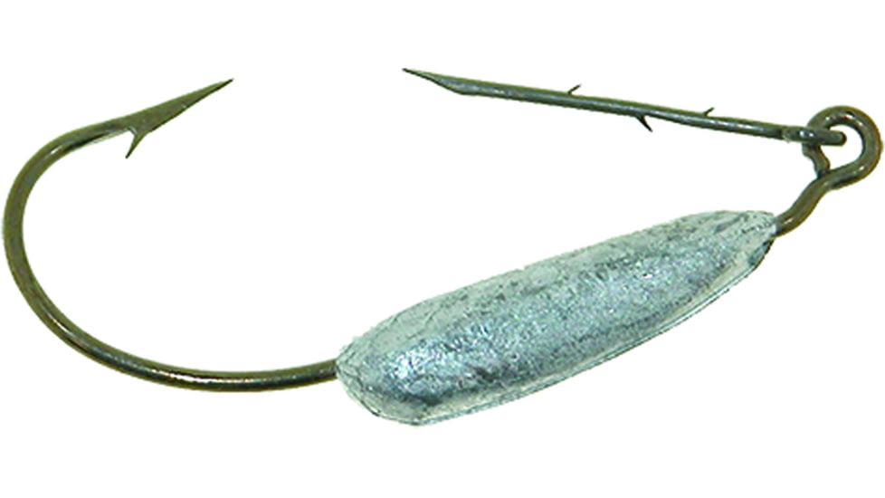 Mister Twister Weighted Keeper Hook, Weedless, Worm, Bronze, Size 3/0, 4 per Pouch, WKH36-30