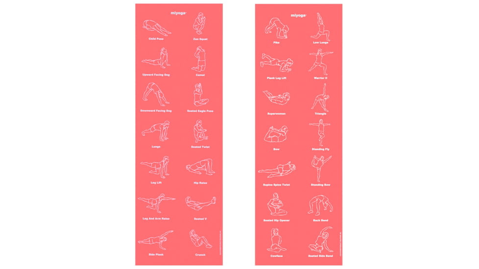 Miyoga Mat, Coral, 24in W X 72in L, MYM1
