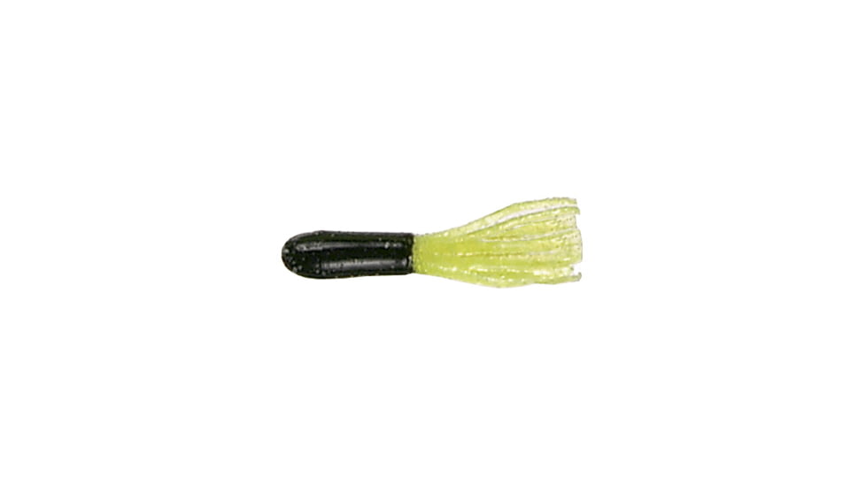 Mizmo Specs Crappie Tube, 1 1/2in, Black/Chartreuse, 15/Pack, 11013