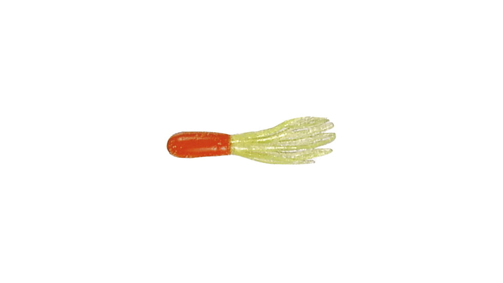 Mizmo Specs Crappie Tube, 1 1/2in, Orange/Chartreuse, 15/Pack, 11019