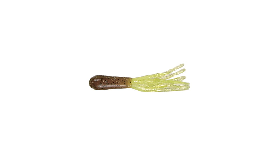 Mizmo Specs Crappie Tube, 1 1/2in, Pumpkinseed/Chartreuse 15/Pack, 11020