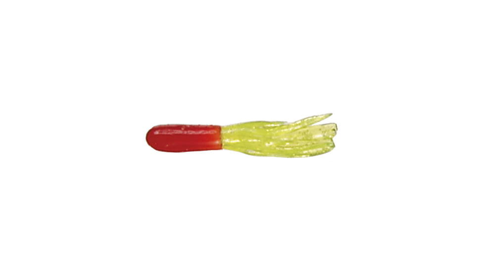 Mizmo Specs Crappie Tube, 1 1/2in, Red/Chartreuse, 15/Pack, 11012