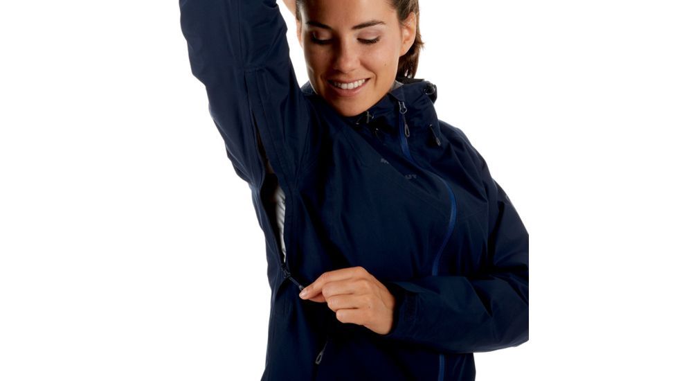 Mammut Convey 3 in 1 Hardshell Hooded Jacket - Women's, Marine-Marble, S, 1010-26490-50102-113