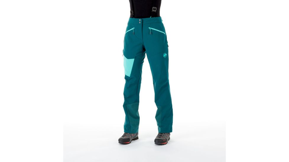 Mammut Base Jump Touring Softshell Pants - Women's, Teal-Atoll, 4, 1021-00090-40027-34-10