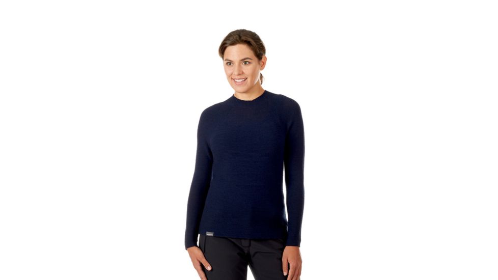 Demo, Mammut Alvra Midlayer Pullover - Women's, Small, Marine Melange, 1014-00270-5784-113