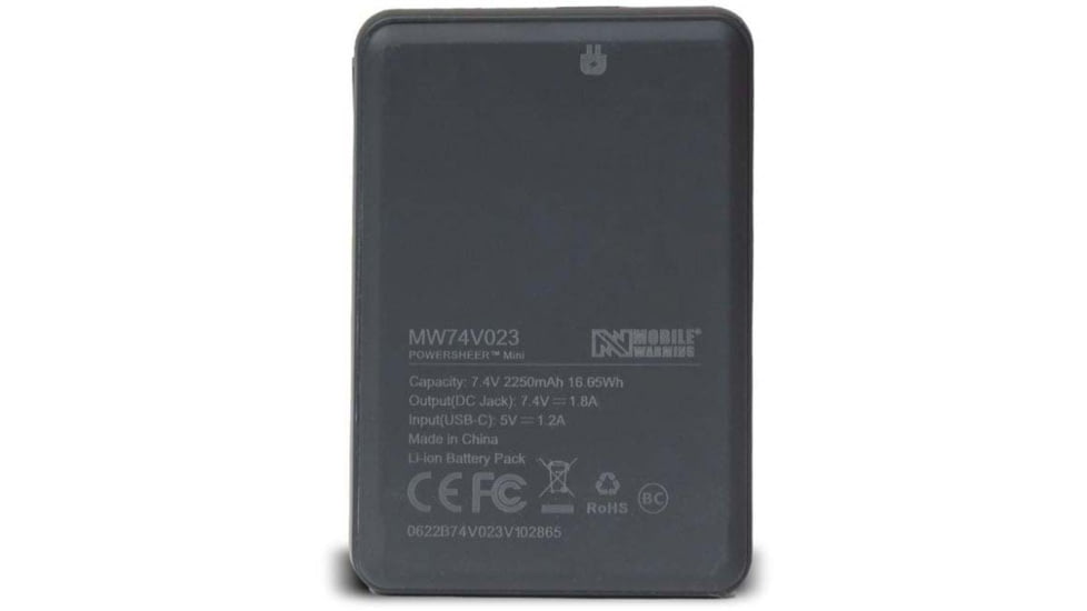 Mobile Warming 7.4v Powersheer Mini Battery 2250mAh &amp; Cable, Black, MWCB74V02322