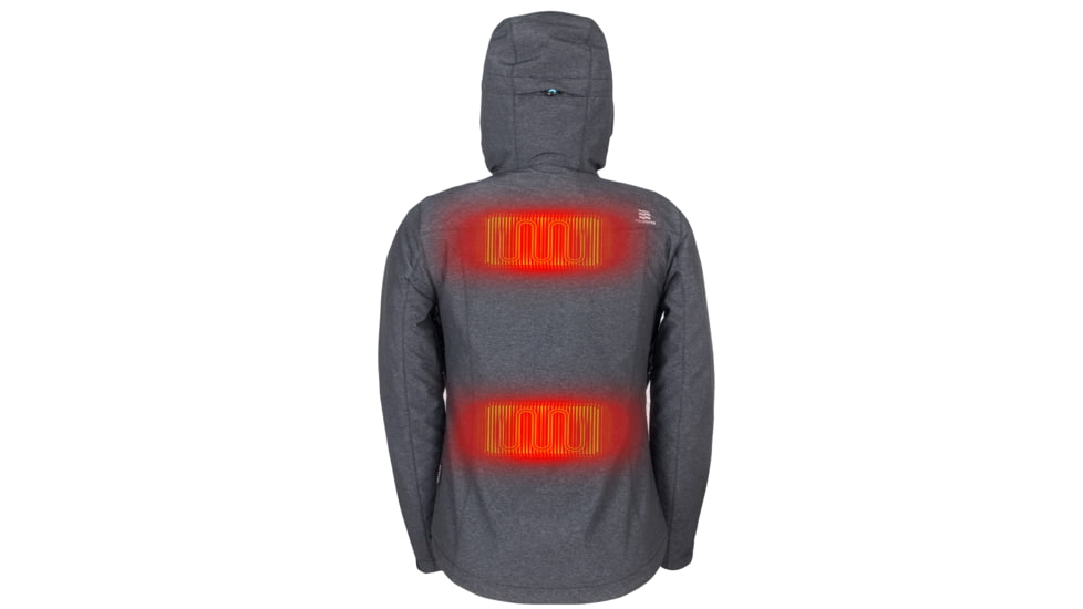 Mobile Warming 7.4V Heated Adventure Waterproof Jacket - Womens, Heather Gray, Extra Small, MWWJ10220120