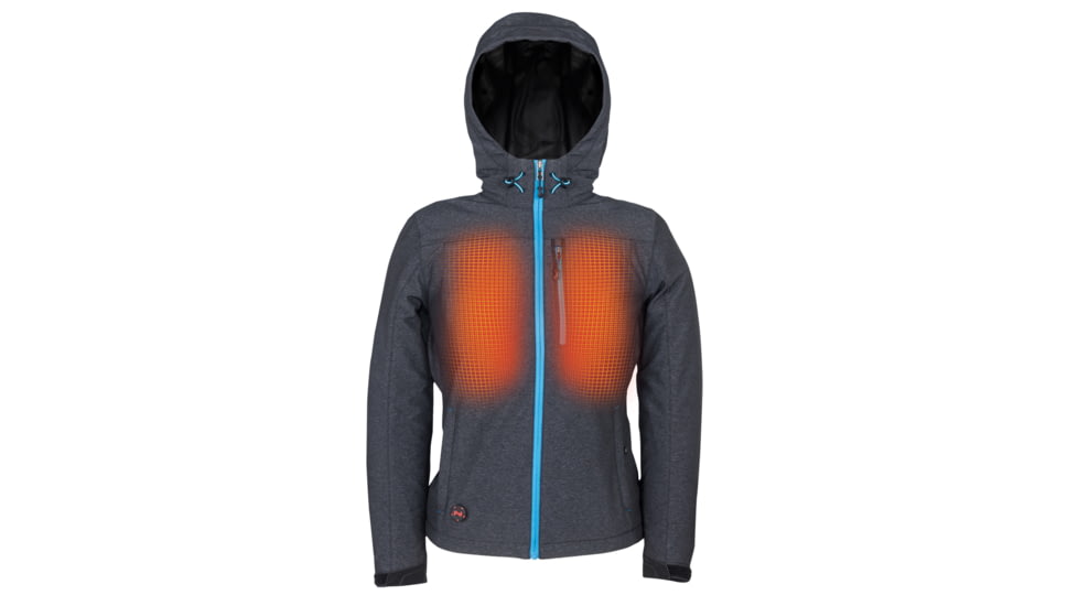 Mobile Warming 7.4V Heated Adventure Waterproof Jacket - Womens, Heather Gray, Extra Small, MWWJ10220120