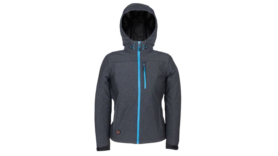 Mobile Warming 7.4V Heated Adventure Waterproof Jacket - Womens, Heather Gray, Extra Small, MWWJ10220120