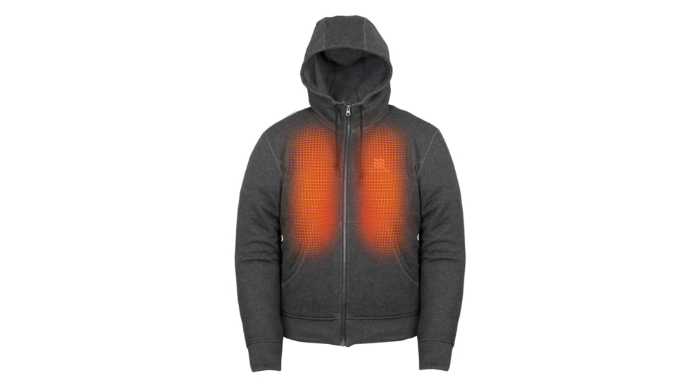 Mobile Warming 7.4V Heated Full Zip Hoodie Sweatshirt - Mens, Dark Gray, Medium, MWMJ18220320