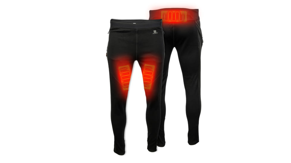 Mobile Warming 7.4V Heated Merino Baselayer Pant - Mens, Black, Large, MWMP21010421