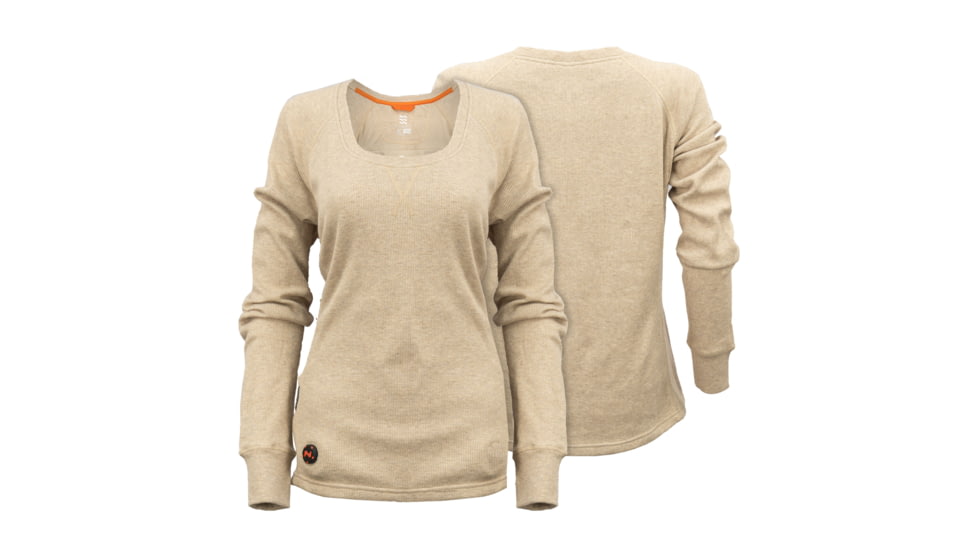 Mobile Warming 7.4V Heated Thermick Baselayer Shirt - Womens, Tan, Extra Small, MWWT18180121