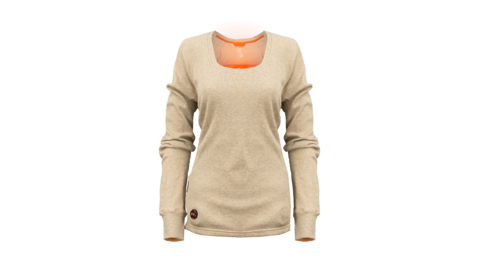 Mobile Warming 7.4V Heated Thermick Baselayer Shirt - Womens, Tan, Extra Small, MWWT18180121