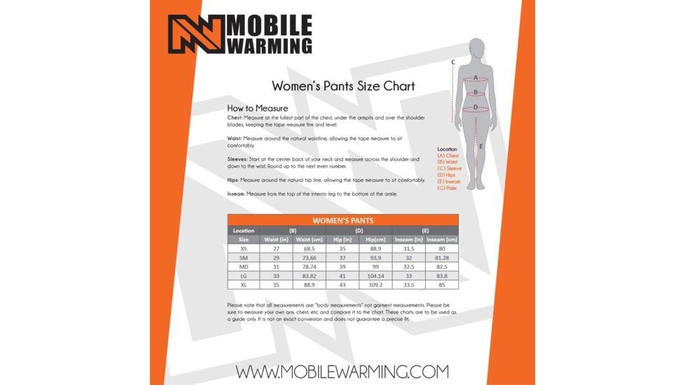 Mobile Warming Ion Pant - Womens, Black, Extra Large, MWP19W05-01-05