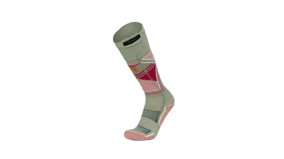Mobile Warming Premium 2.0 Merino Heated Socks - Womens, Gary/Pink, Medium, MWWS07010321