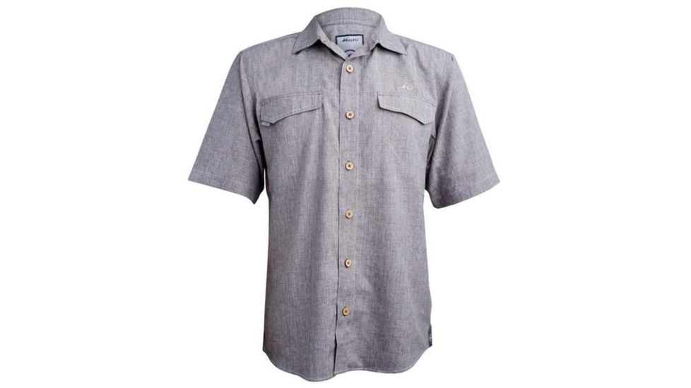 Mojo Sportswear Company Coastal Linen Shirt Short Sleeve - Mens, Osprey, 4XL, Osprey - XXXXL - CSTL SHT SS