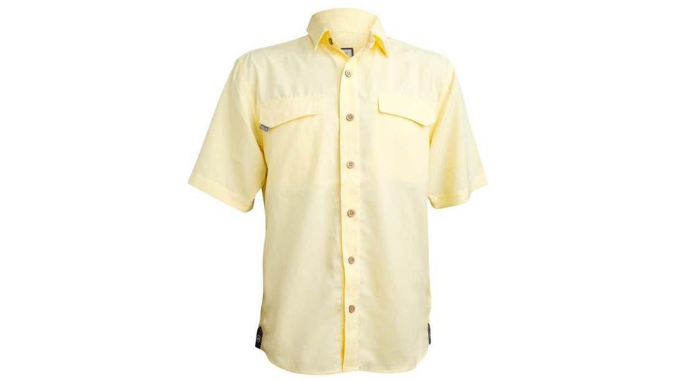 Mojo Sportswear Company Coastal Linen Shirt Short Sleeve - Mens, Yellowtail, 4XL, YLWTL - XXXXL - CSTL SHT SS