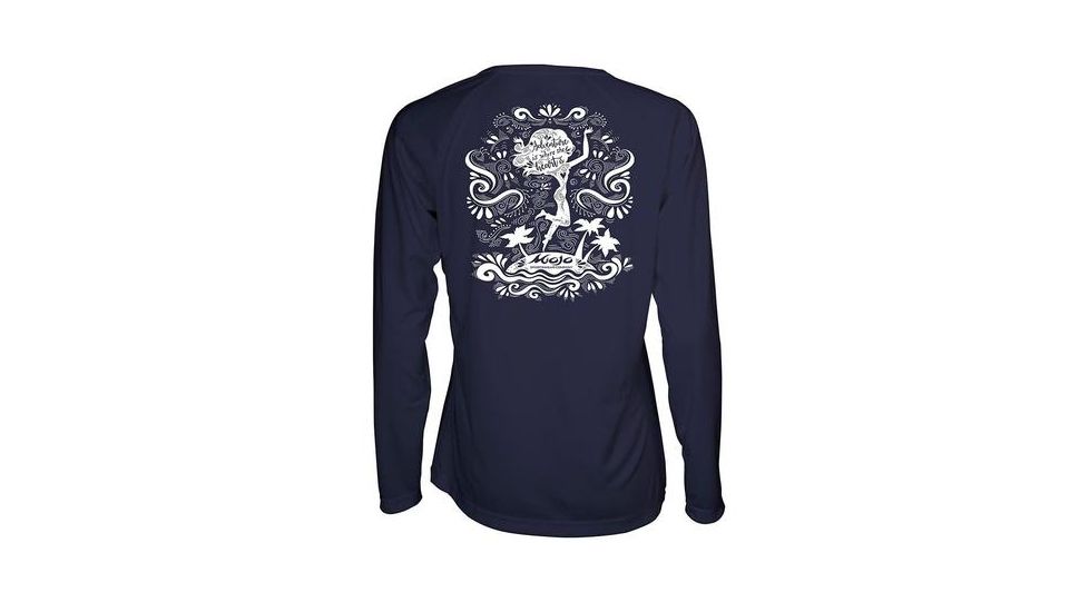 Mojo Sportswear Company Ladies Adventures V-Neck Shirt - Womens, Nautical Navy, 2XL, NTCN - 2XL - LAVNWRMN