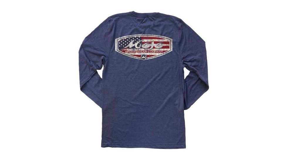 Mojo Sportswear Company Patriot Crest Tee LS - Mens, Nautical Navy, Large Nautical Navy - L - Mojo Patriot Crest Tee LS