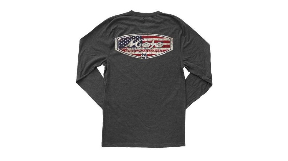 Mojo Sportswear Company Patriot Crest Tee LS - Mens, Octopus Ink, Medium, OCTIN - M - MPCT LS