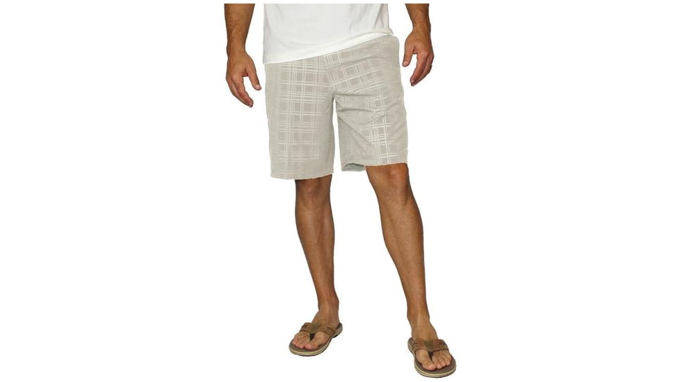 Mojo Sportswear Company Plaid Tec Board Short - Mens, Dune, Large, Dune - L - PLTBS