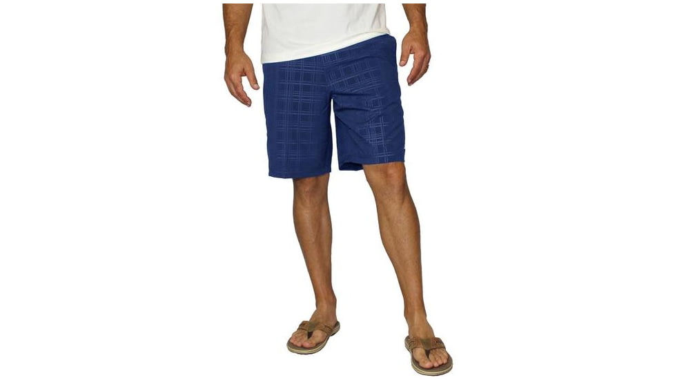 Mojo Sportswear Company Plaid Tec Board Short - Mens, Nautical Navy, Extra Large, NTCN - XL - PLTBS