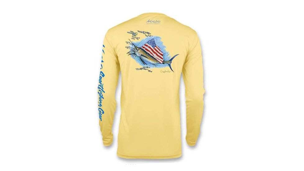 Mojo Sportswear Company Sailfish Flag Wireman X Shirt - Mens, Yellowtail, Large Yellowtail - L - Sailfish Flag WRMN X
