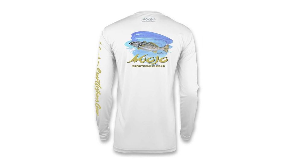 Mojo Sportswear Company Stidham Sea Trout Wireman X Shirt - Mens, White Caps, Medium, WHTCP - M - STSTWRMNX