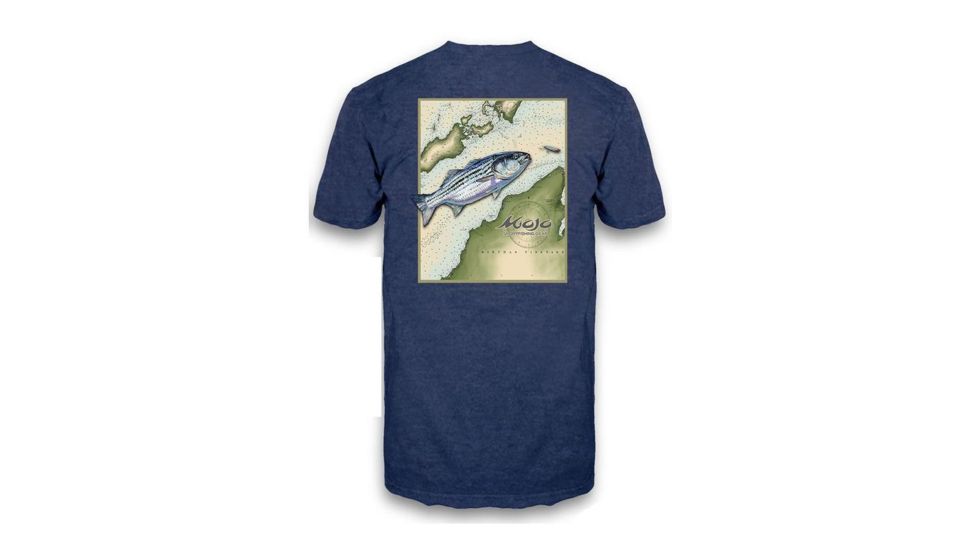 Mojo Sportswear Company Striper Sea Chart Short Sleeve Pocket T - Shirt - Mens, Nautical Navy, 2XL, NTCN - 2XL - MSSCST