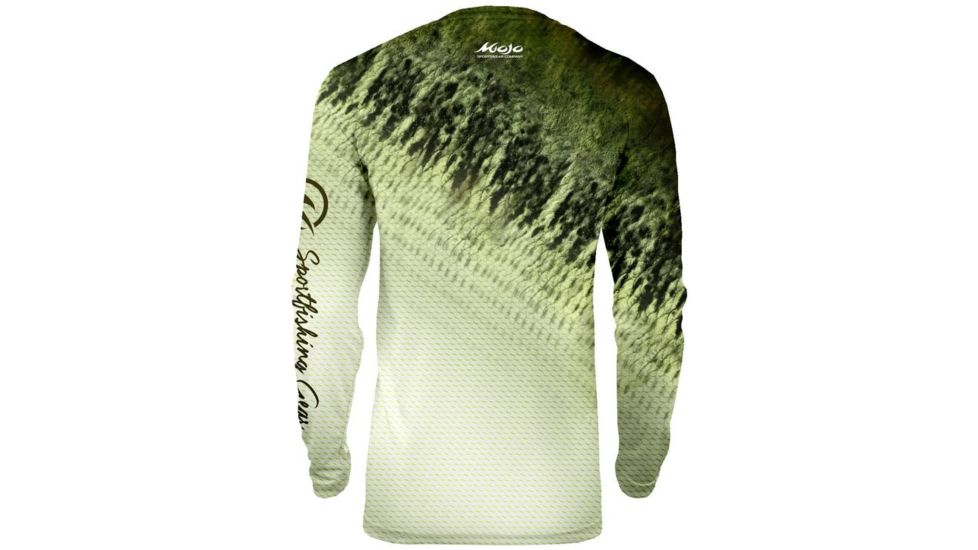 Mojo Sportswear Company Sublimated Wireman Bass Shirt - Mens, White, Large, White - L - SBWRMNMB