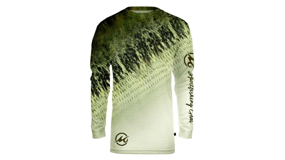 Mojo Sportswear Company Sublimated Wireman Bass Shirt - Mens, White, Large, White - L - SBWRMNMB