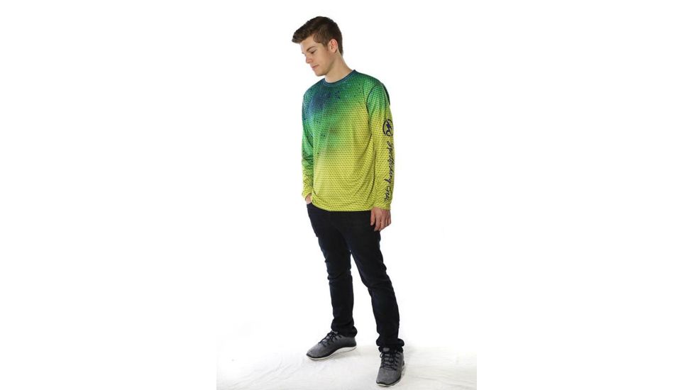 Mojo Sportswear Company Sublimated Wireman Dolphin - Mens, White, Large, White - L - SWRMNMD