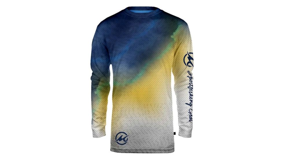 Mojo Sportswear Company Sublimated Wireman Tuna Shirt - Mens, White, Extra Large, White - XL - SWRMNMTN