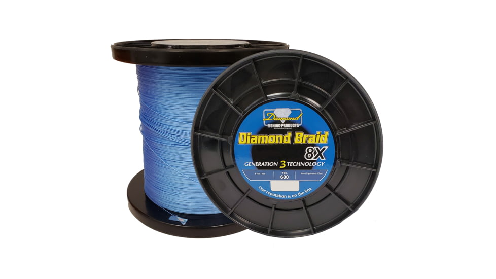 Momoi Diamond Braid Generation III Hollow Core 60lb 600yd Blue, 74606