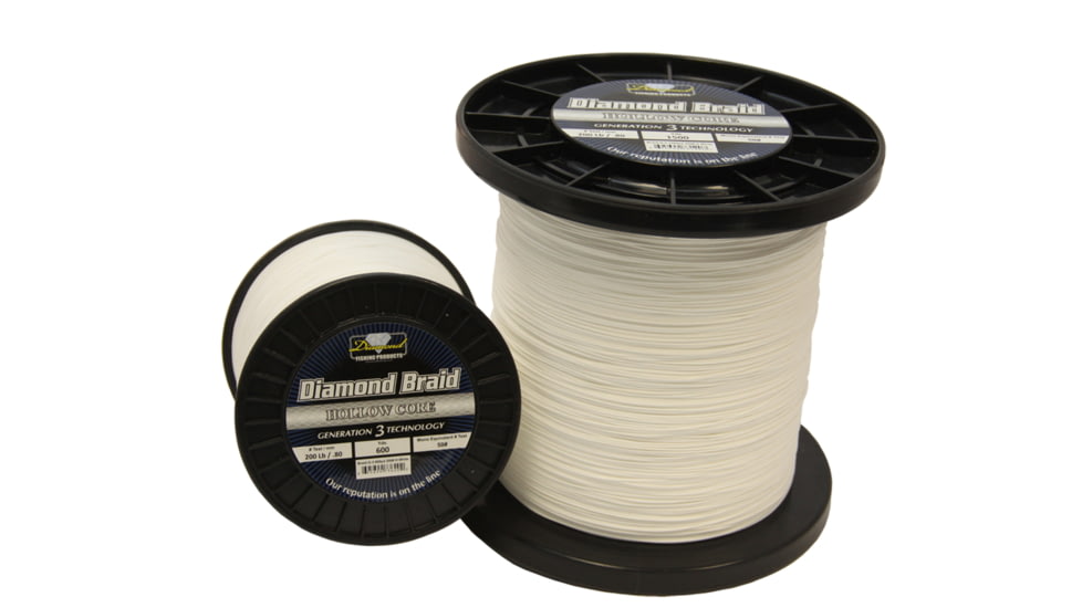 Momoi Diamond Braid Generation III Hollow Core 60lb 600yd White, 73606