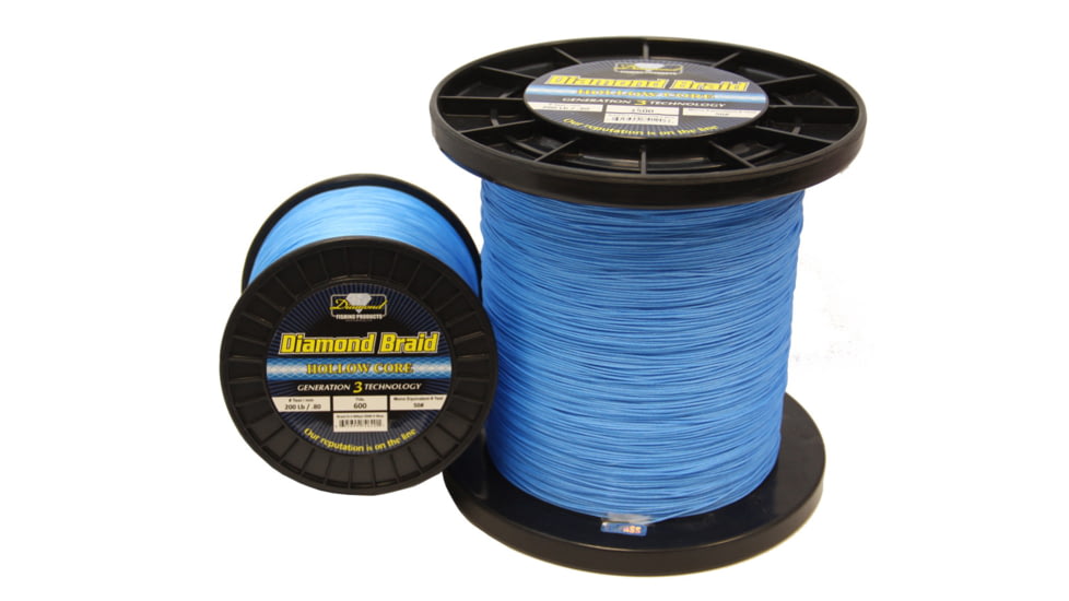 Momoi Diamond Braid Generation III Hollow Core 80lb 1500yd Blue, 74108
