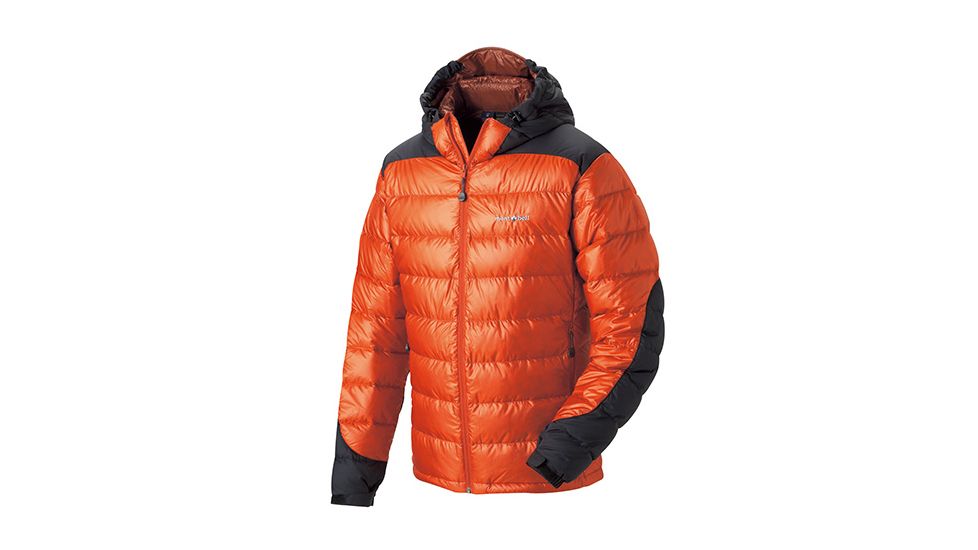 Mont Bell Frost Smoke Parka - Men's-Black/Sunset Orange-Small