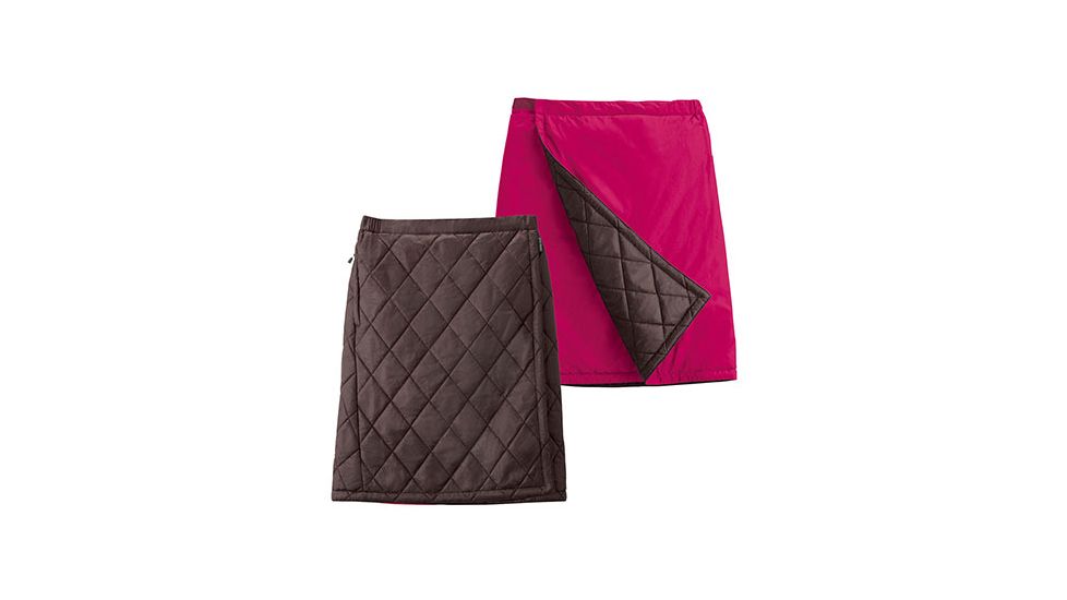 Mont Bell Thermawrap Skirt - Women's-Small-Dark Brown/Deep Pink