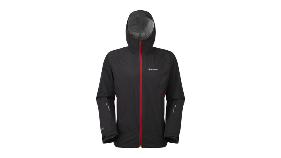 Montane Atomic Jacket - Men's-Black/Alpine Red-Small