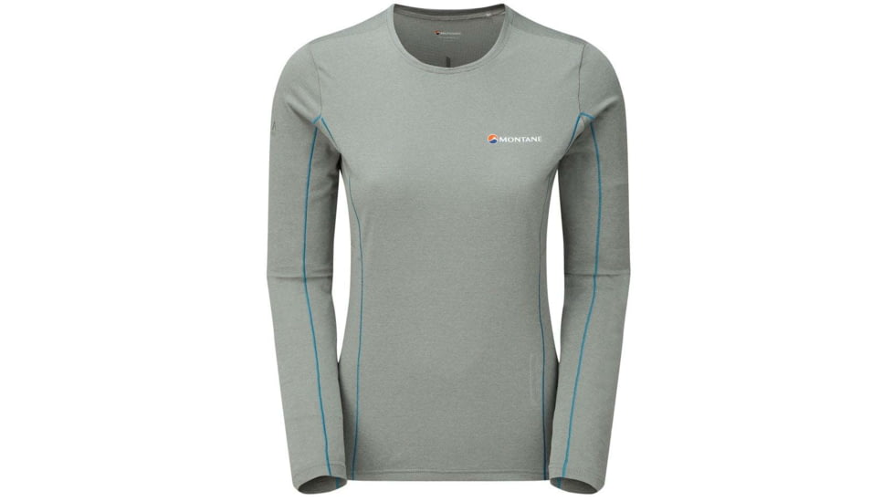 Montane Blade Long Sleeve T-Shirt - Womens, Stratus Grey, Extra Small, FBLLSSTRA09